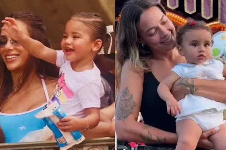 Atual e ex de Neymar se divertem juntas na Disney