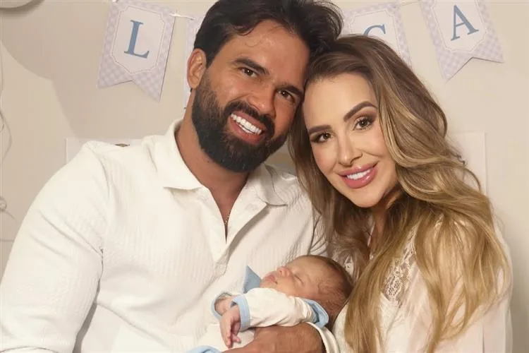 Patrícia Leitte e Lucas Teixeira celebram primeiro mês do filho, Isaac Lucca, com emoção e gratidão