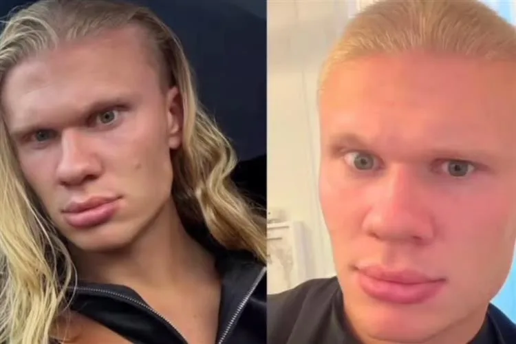 Haaland surpreende ao surgir com cabelo raspado