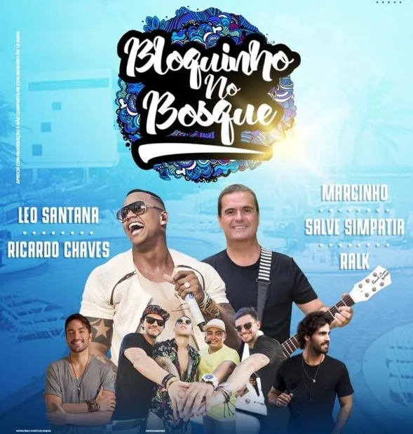 Sábado, tem Léo Santana e Ricardo Chaves no Bosque