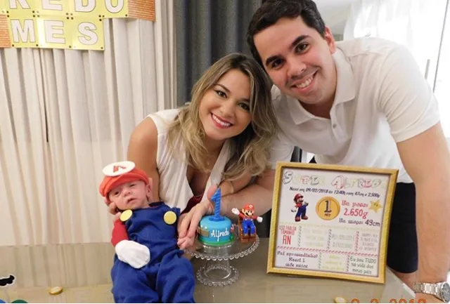 Ticiana e Alfredo Lima festejam mesversário do filho