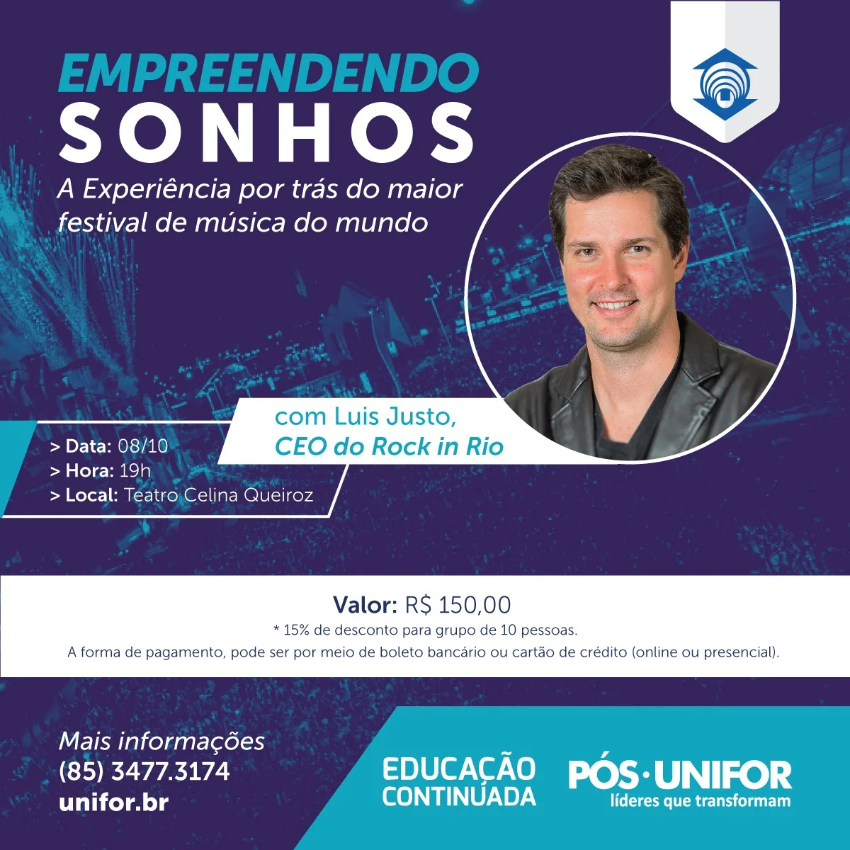 CEO do Rock in Rio ministra palestra em Fortaleza