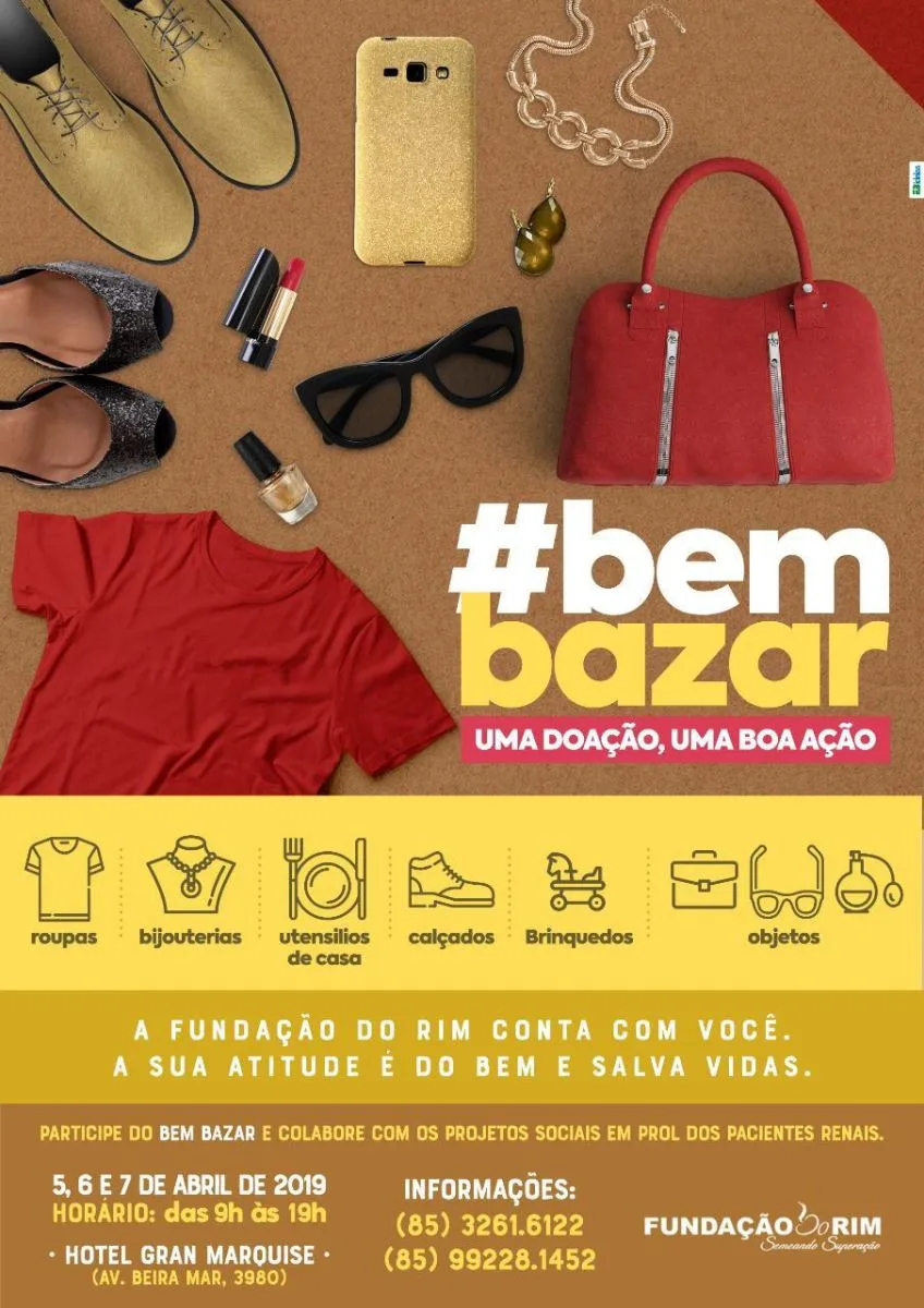 Bazar do Bem em prol da Fundação do Rim