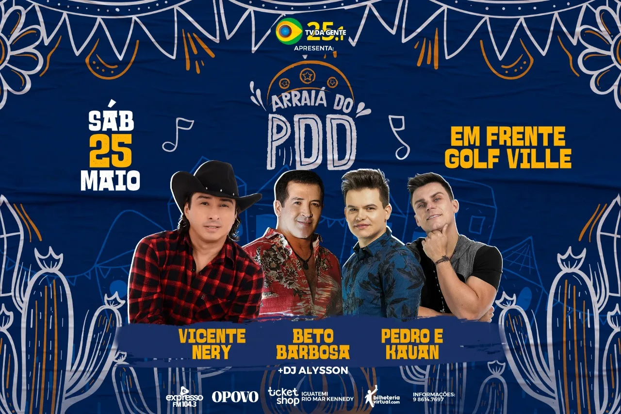 Arraiá do PDD será com muito forró e sertanejo