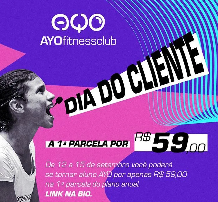 AYO Fitness Club realiza promoção pelo Dia do Cliente