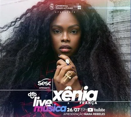 Cantora Xênia França é a primeira atração confirmada do “DFB Live Música”