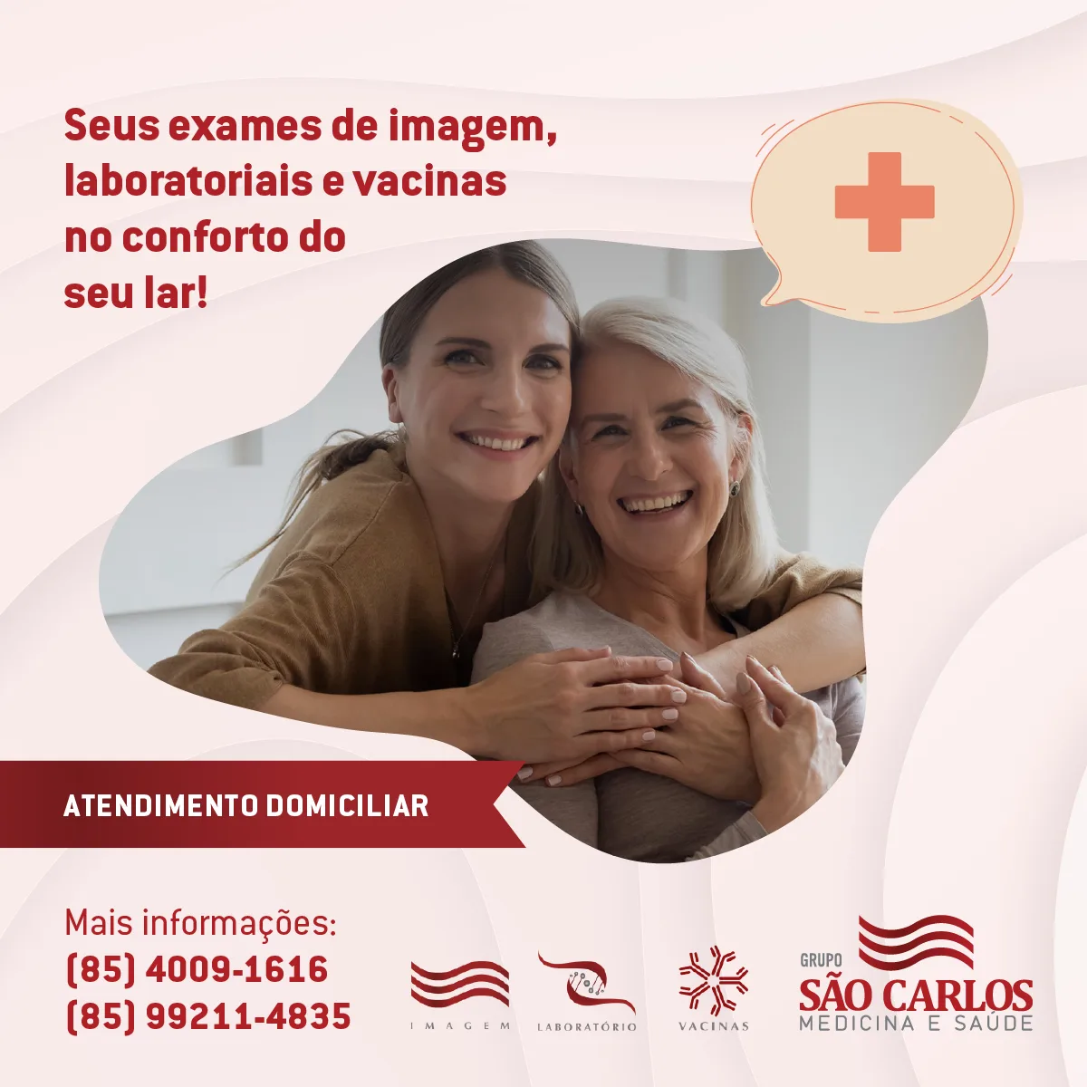 Grupo São Carlos oferece exames de imagem, laboratoriais e vacinas a domicílio