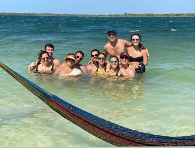 Curtindo com amigos em Jeri
