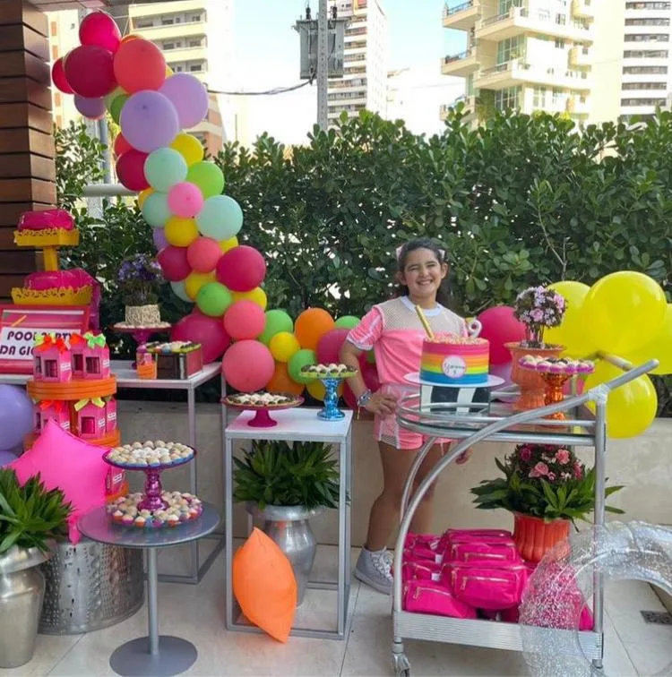 Gisela Dias Branco e Herbert Vieira festejam 9 anos da filha Giovanna