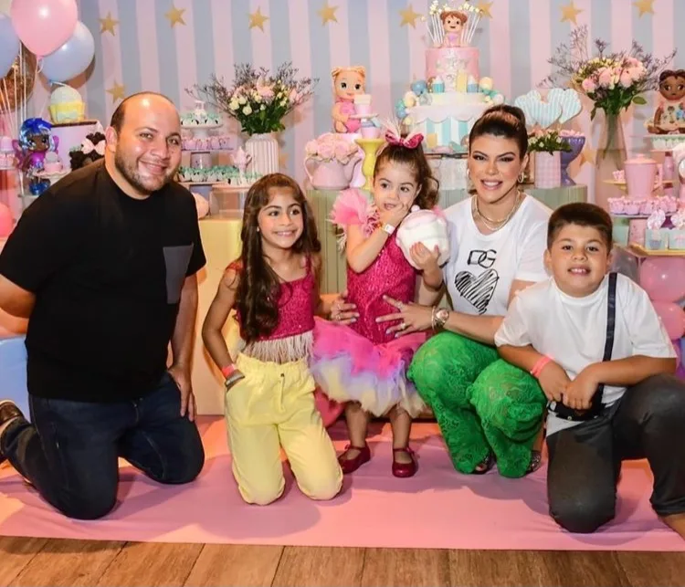 Nayanne Ibiapina e Carlos Aristides festejam os três anos da filha Liz