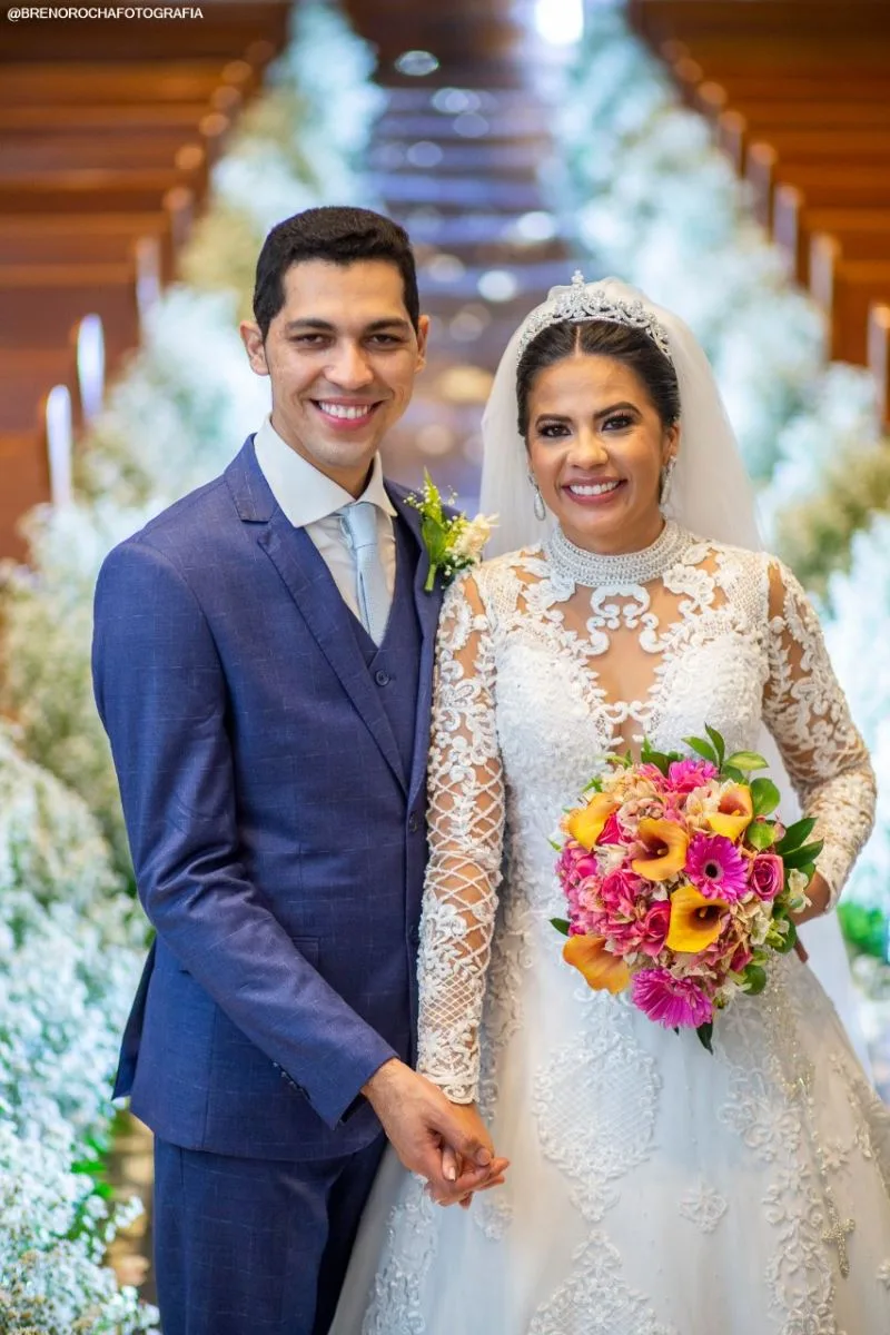 Paloma Higino e Darlan Martins realizam cerimônia de casamento no Cariri