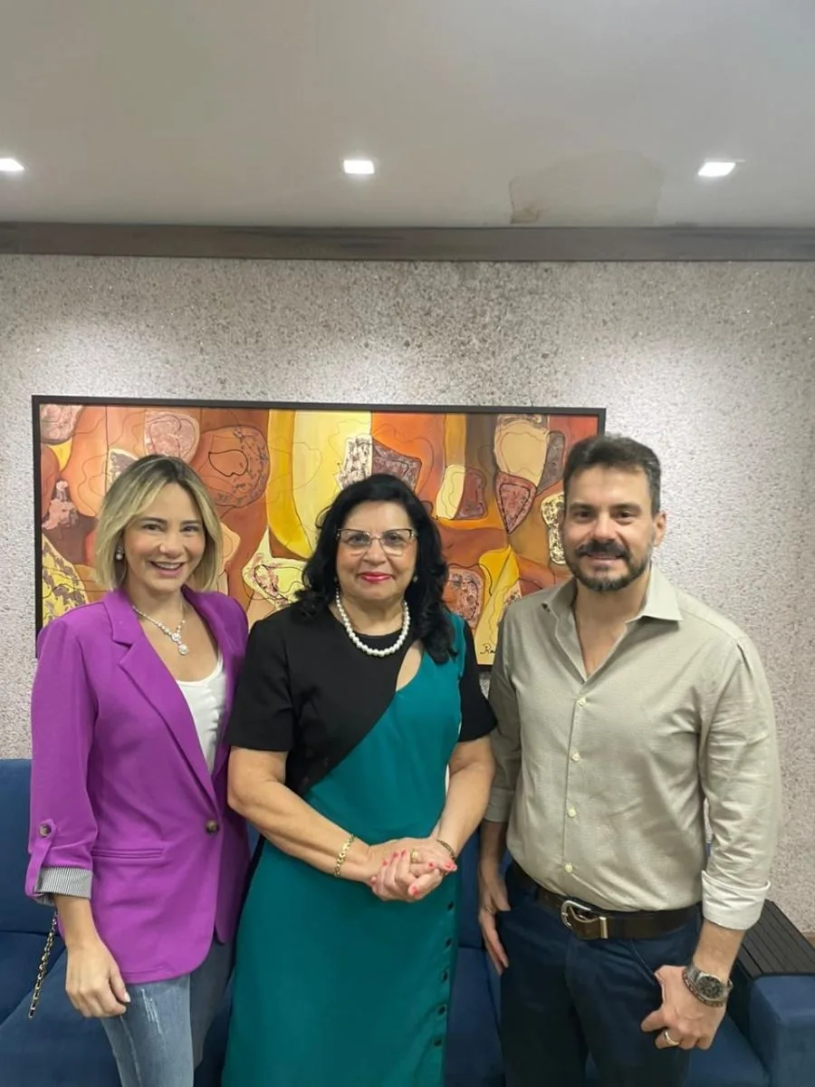 Miguel Filho e Gaída Dias recebem Nailde Pinheiro no Grupo Cidade de Comunicação