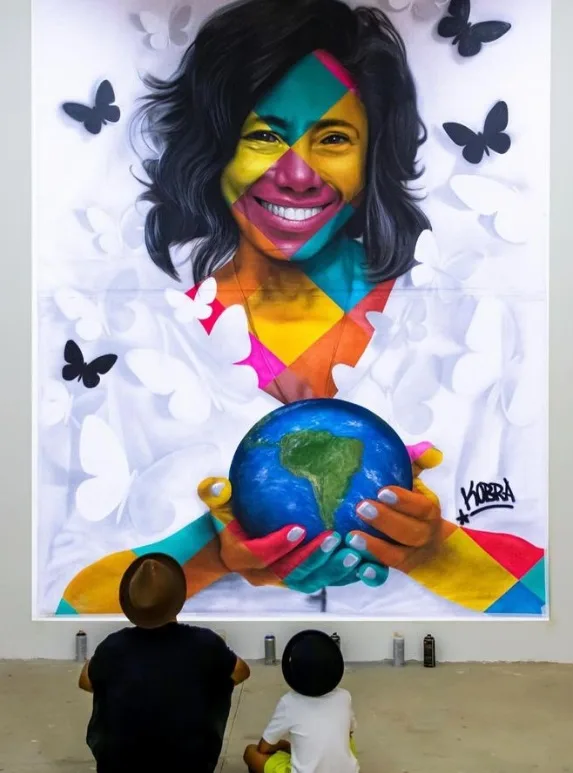 Eduardo Kobra faz merecida homenagem a Glória Maria