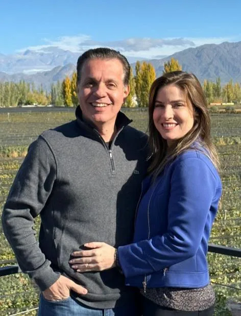 Maria Clara Dal'Olio e Léo em viagem pela Argentina
