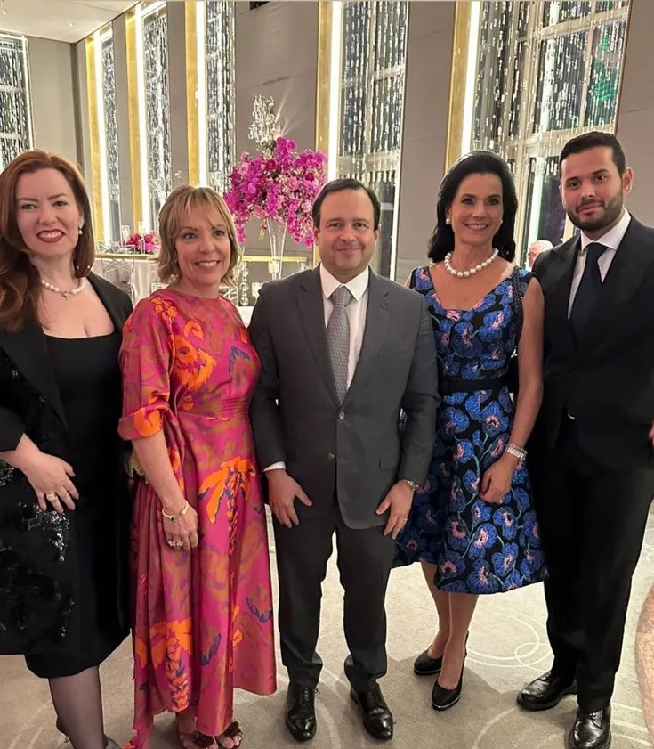 Aline Felix e Igor Barroso em encontro com CEO do Safra Nova York