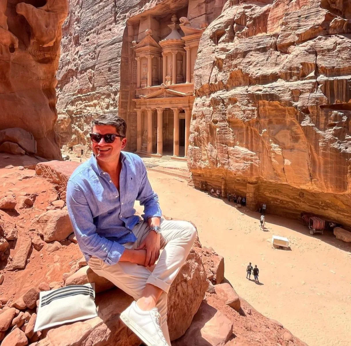 David Moura curte férias em Petra