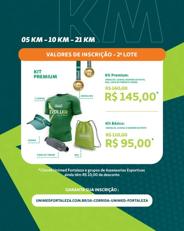 Inscrições abertas para a 16ª Corrida Unimed Fortaleza