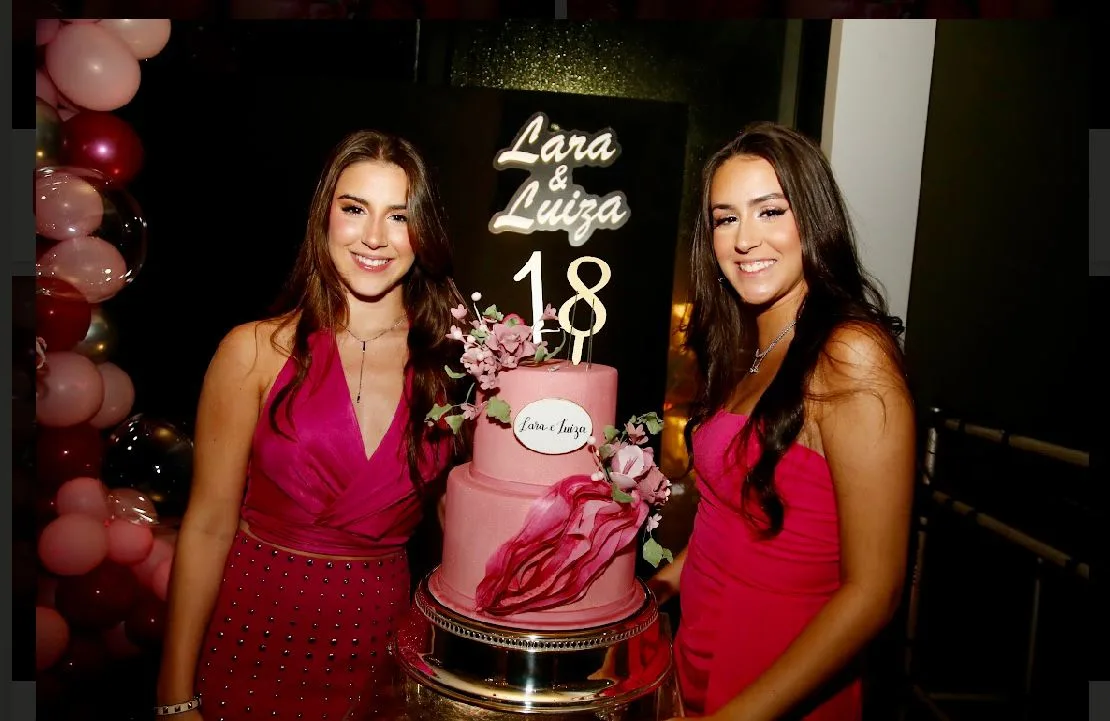 Ana Paula Daud e João Cateb Melo celebram os 18 anos anos das filhas Lara e Luiza