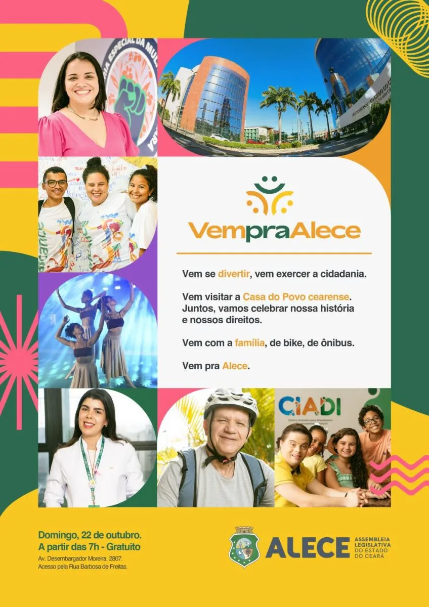 Assembleia Legislativa do Ceará divulga data do "Vem pra Alece"