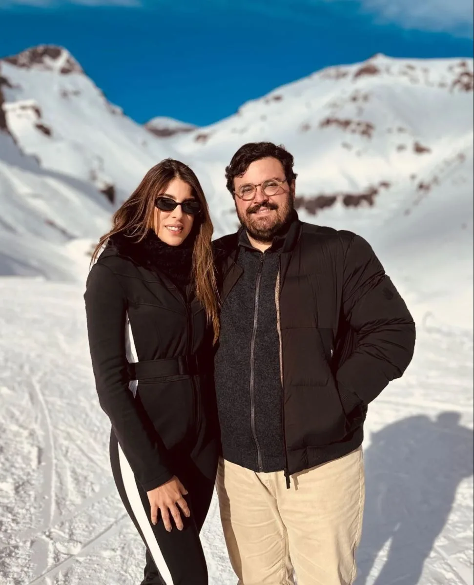 Patrícia Santiago e Alcimor Rocha Neto em ski trip nos Alpes Suíços
