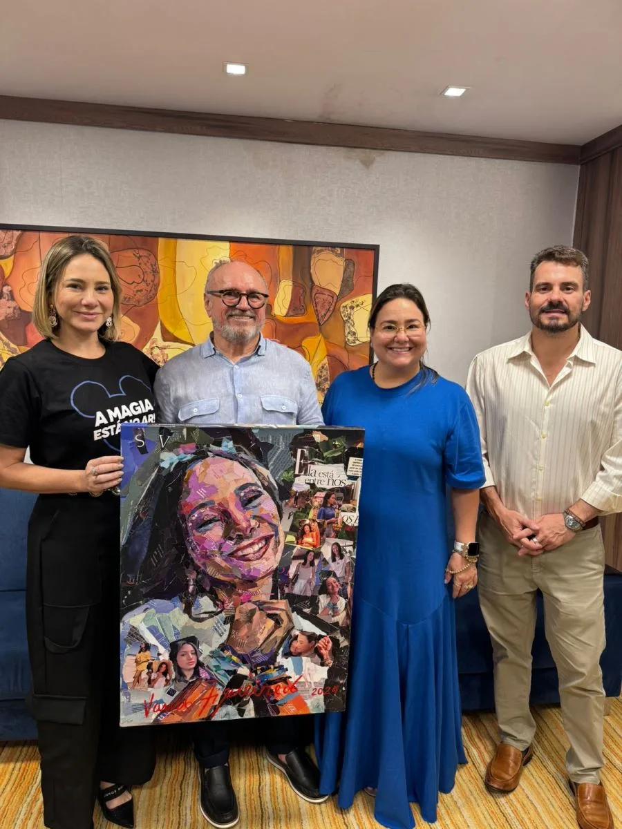 Vando Figueiredo homenageia Sofia Valim em quadro feito com colagens
