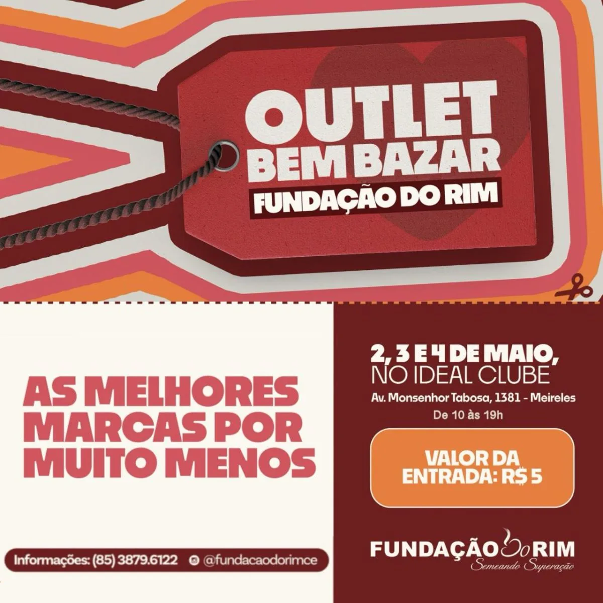 ‘Outlet Bem Bazar’ apoia ações de prevenção da doença renal crônica e reinserção social
