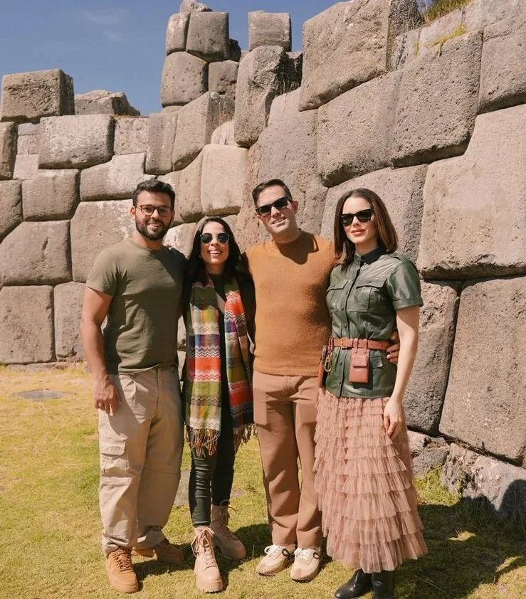 Paulinha Sampaio e Felipe Rocha se divertem no Peru com Natália Nóbrega e George Gomes