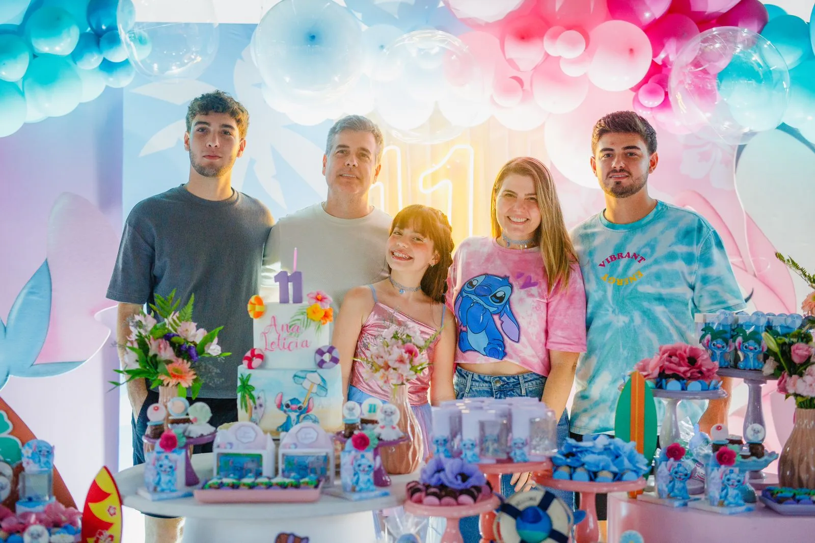 Liliane Meira e Alexandre Pereira festejam os 11 anos da filha Ana Letícia