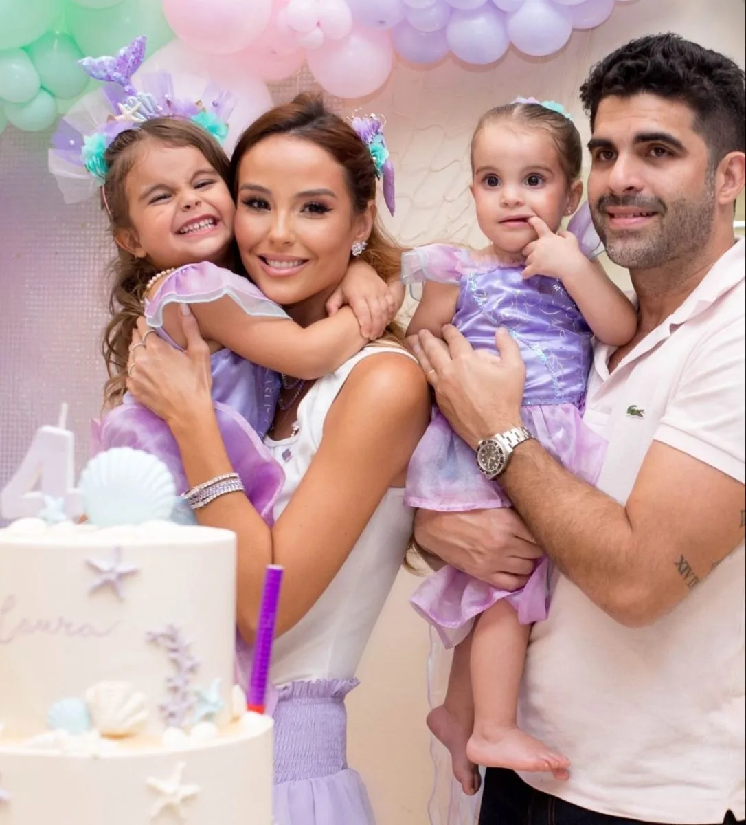 Mari Vasconcelos e Eliseu Becco celebram os quatro aninhos da filha Laura