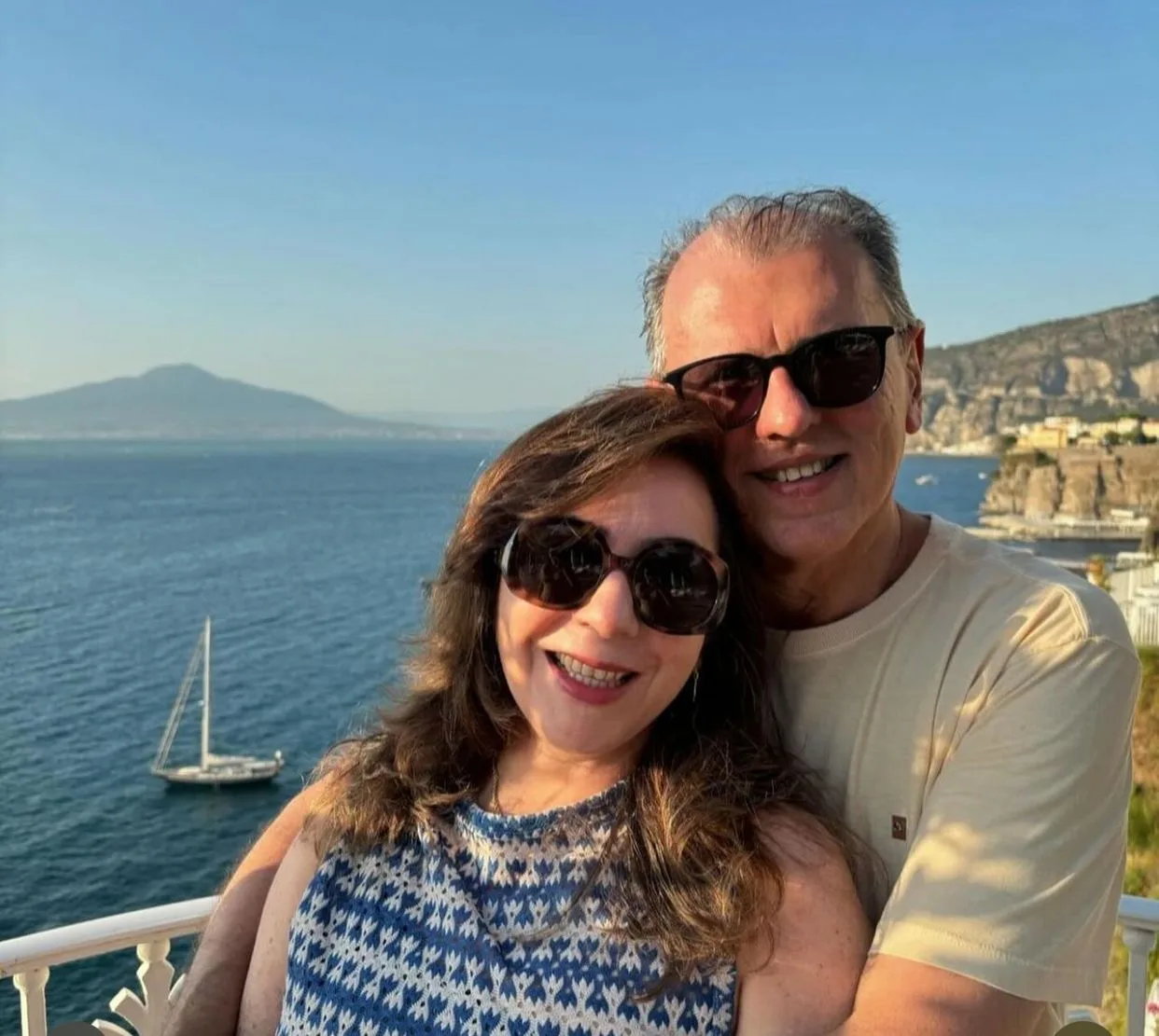 Gina e Randal Pompeu celebram 37 anos de casados em viagem pela Itália