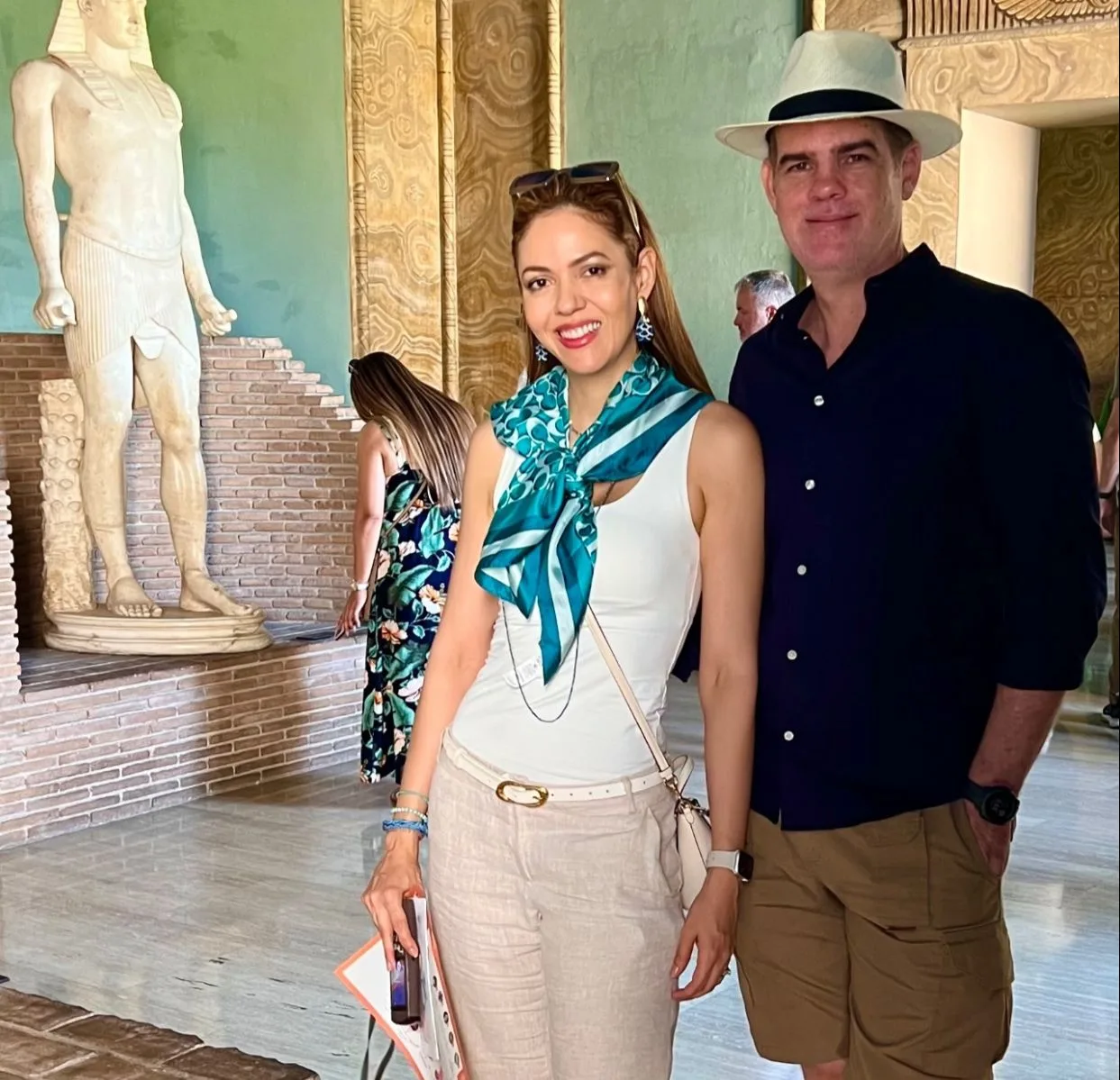 Ana Flávia Torquato turistando com Célio Gurgel em Roma