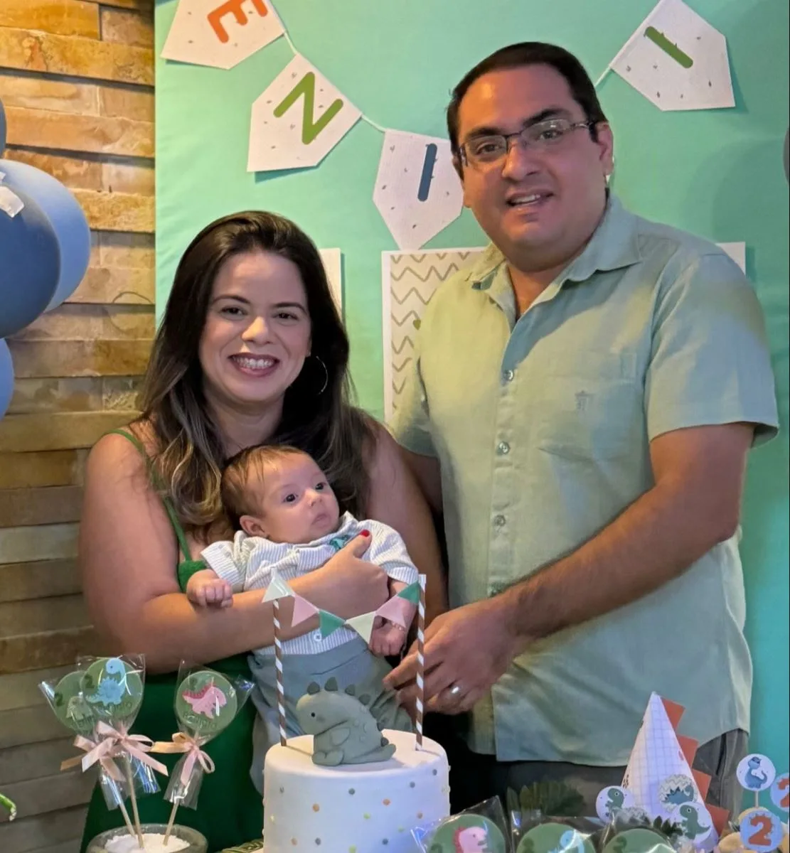Thaty e Inácio Bruno de Souza festejam o segundo mesversário do filho Benício