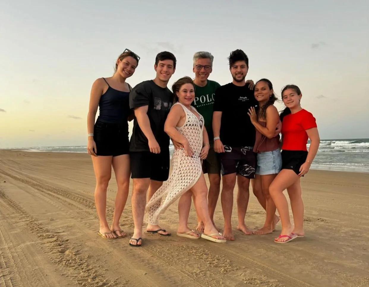 Ana Paula Aguiar em momento relax com a família