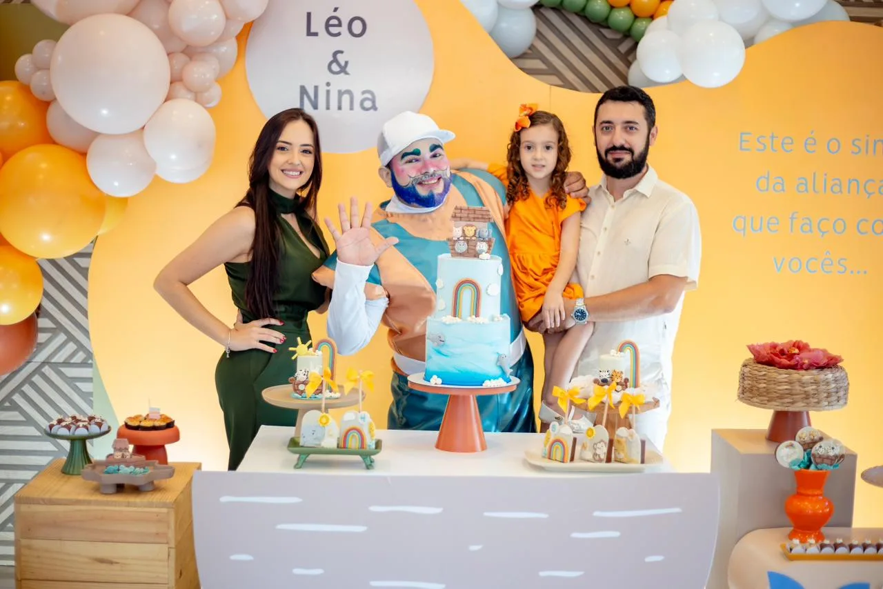 Yanne Xenofonte e Felipe Farias armam festa dupla para o parabéns da filha Nina e do sobrinho Léo