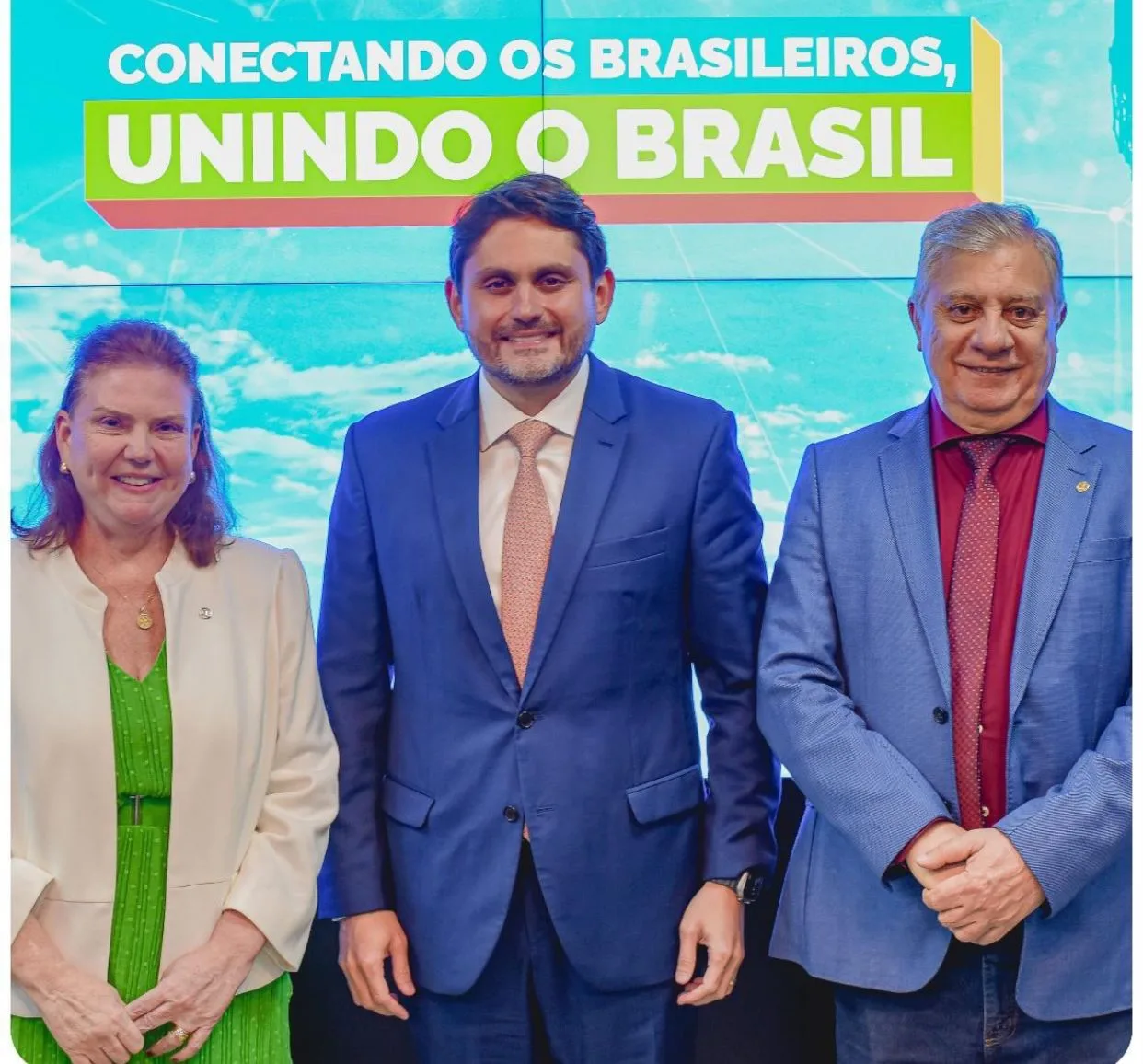 Fernanda Pessoa se reúne com ministro das Comunicações, Juscelino Filho