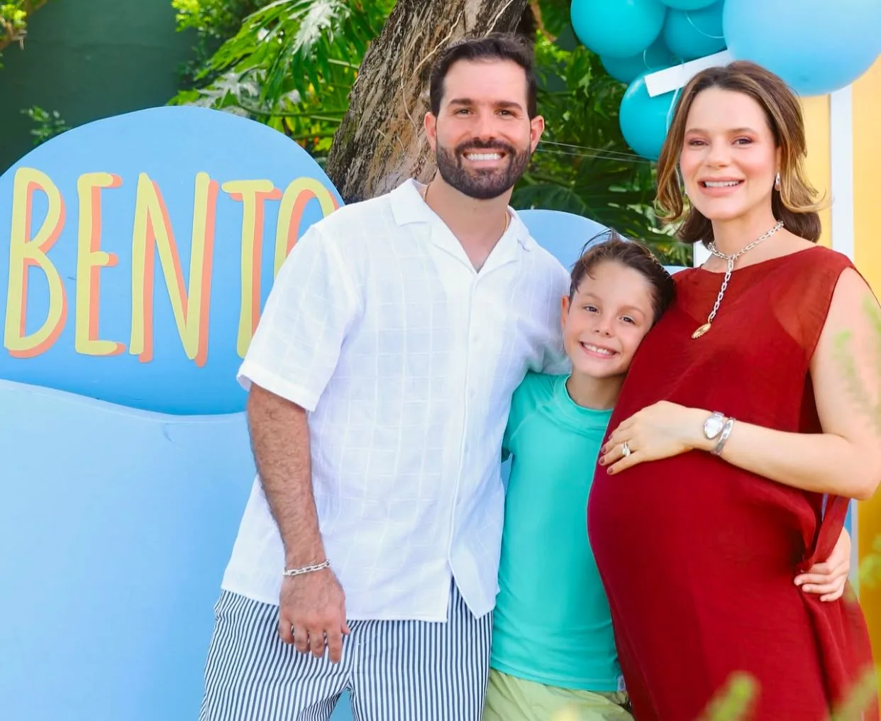 Paulinha Sampaio e Felipe Rocha comemoram os nove anos do filho Bento