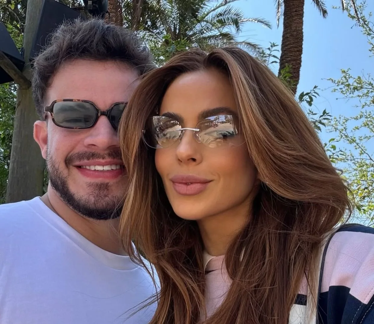 Tamiris Dias e Matheus Fernandes em momentos de diversão na Flórida