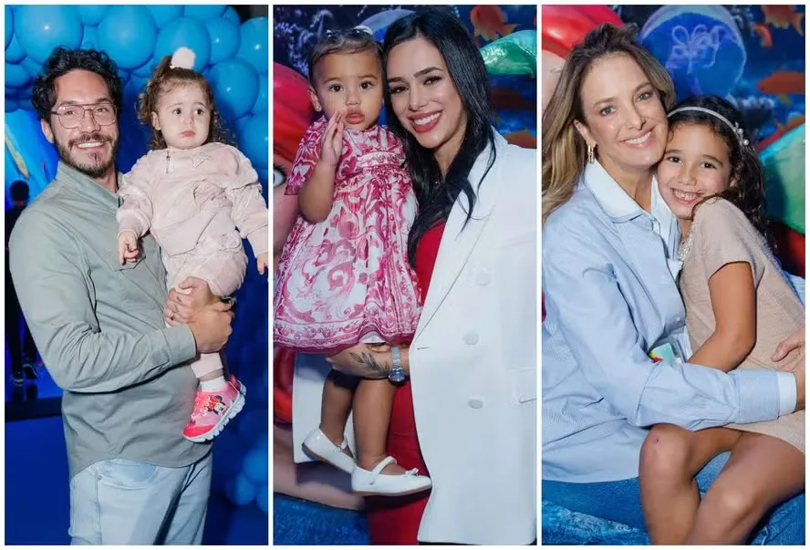 Grávida, Bruna Biancardi curte festa de aniversário infantil com Mavie e outros famosos