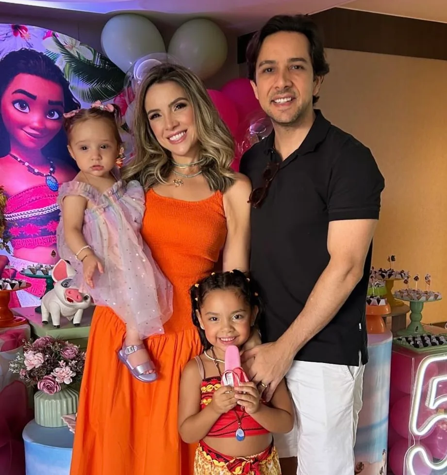 Diego Kaur e Lina Ponte comemoram os 5 anos da filha Marina com festa encantadora inspirada em Moana