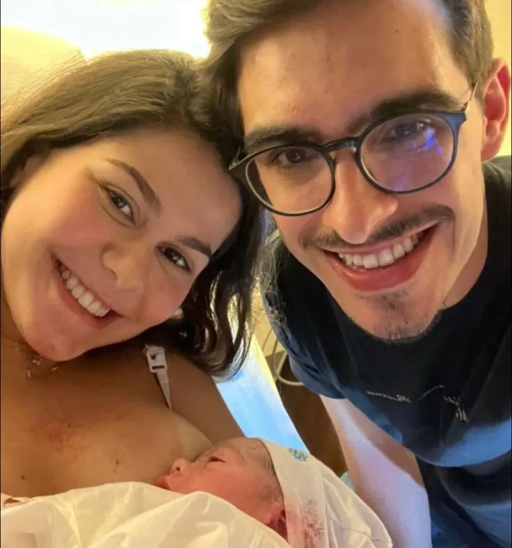 Lize Bezerra e Gabriel Sanford celebram a chegada do primogênito Miguel