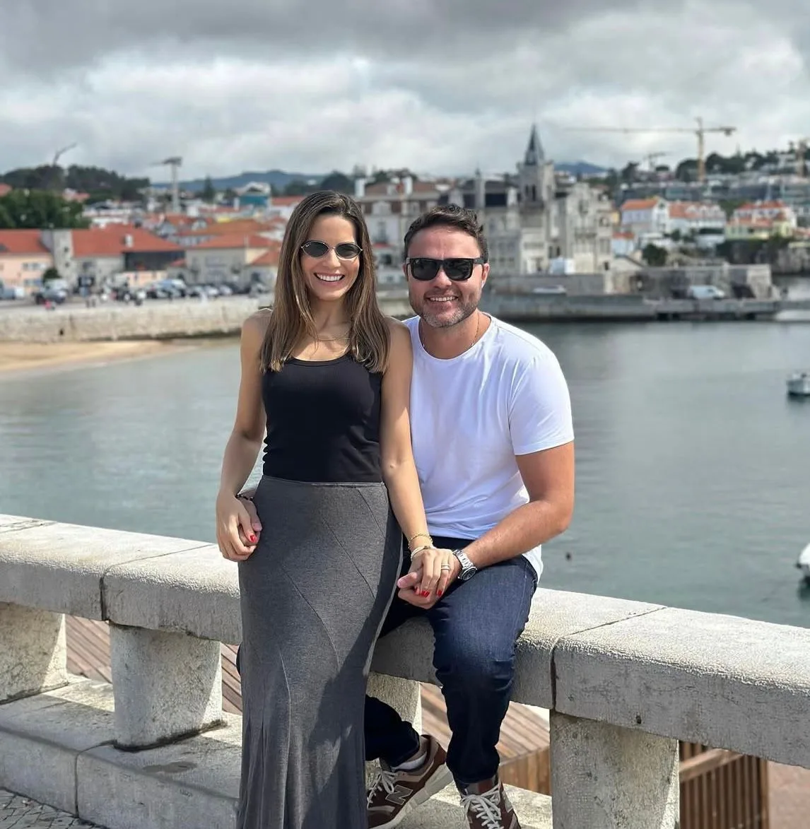 Luciana e Fred Aragão em momentos especiais na viagem por Portugal