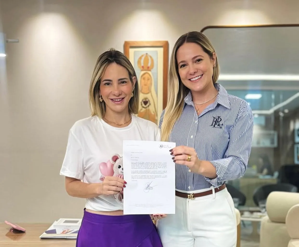 Tainah Marinho convida Gaída Dias para ser Embaixadora da Casa de Vovó Dedé