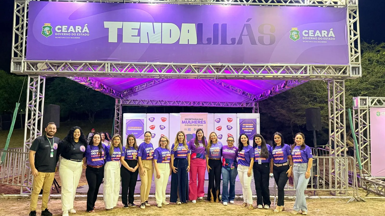 Liliane Araújo participa da inauguração da Tenda Lilás no Fortal 2025