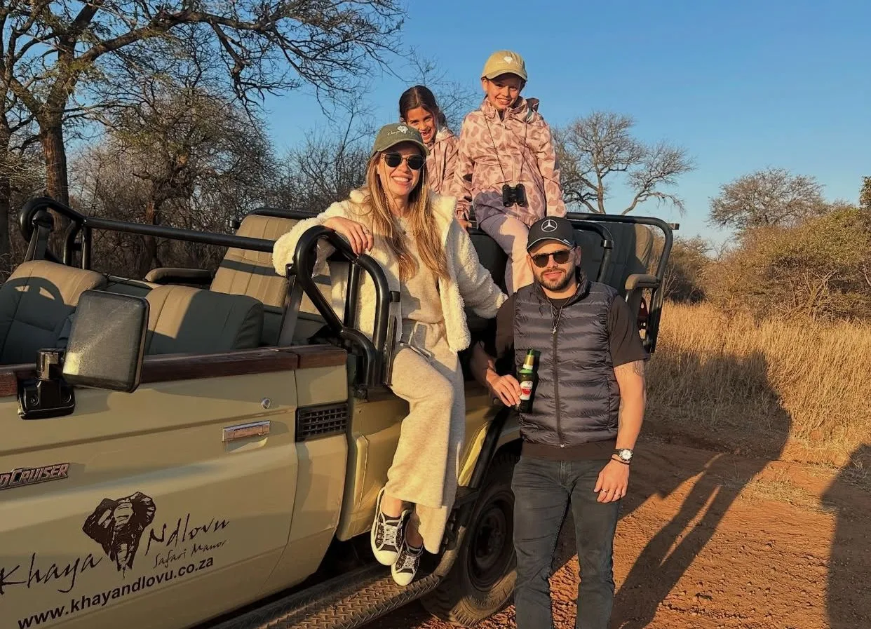 Isabela Franklin e Ivan Bezerra se encantam no primeiro safári em família