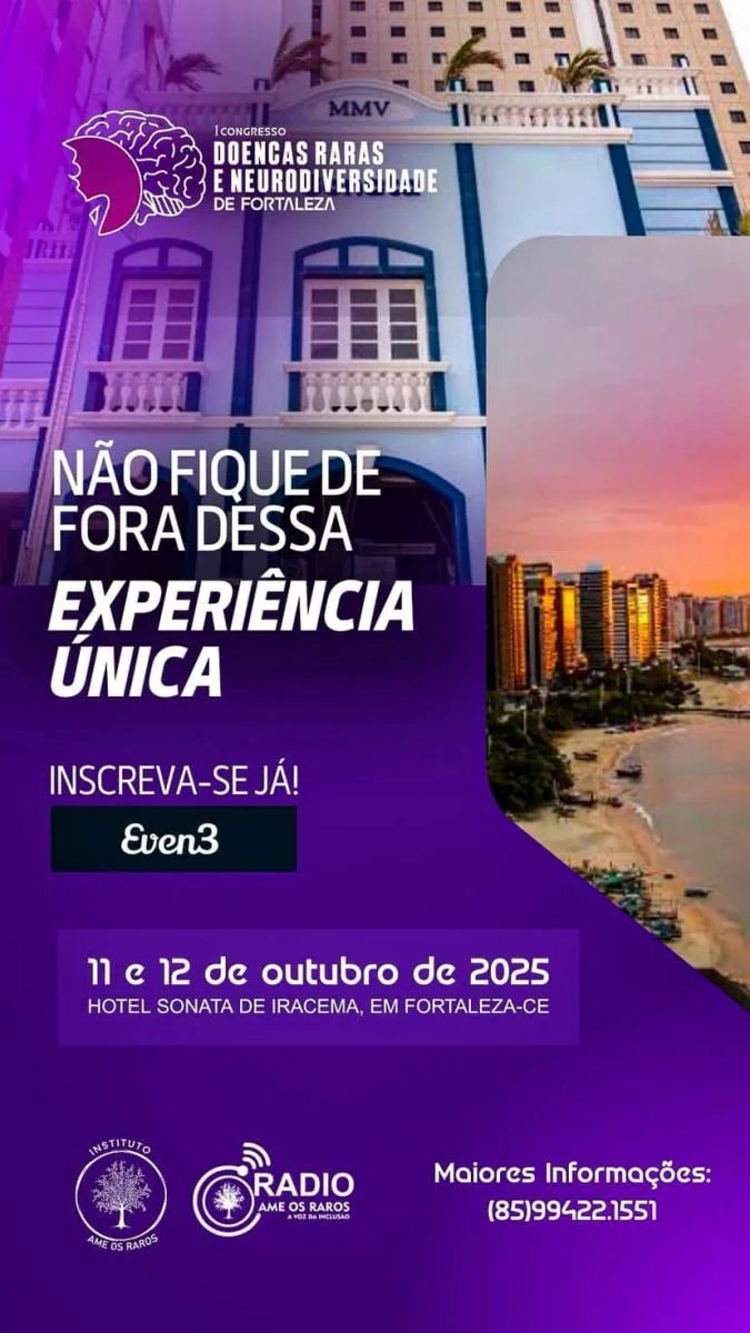Primeira edição do Congresso de Doenças Raras e Neurodiversidade de Fortaleza acontece em outubro