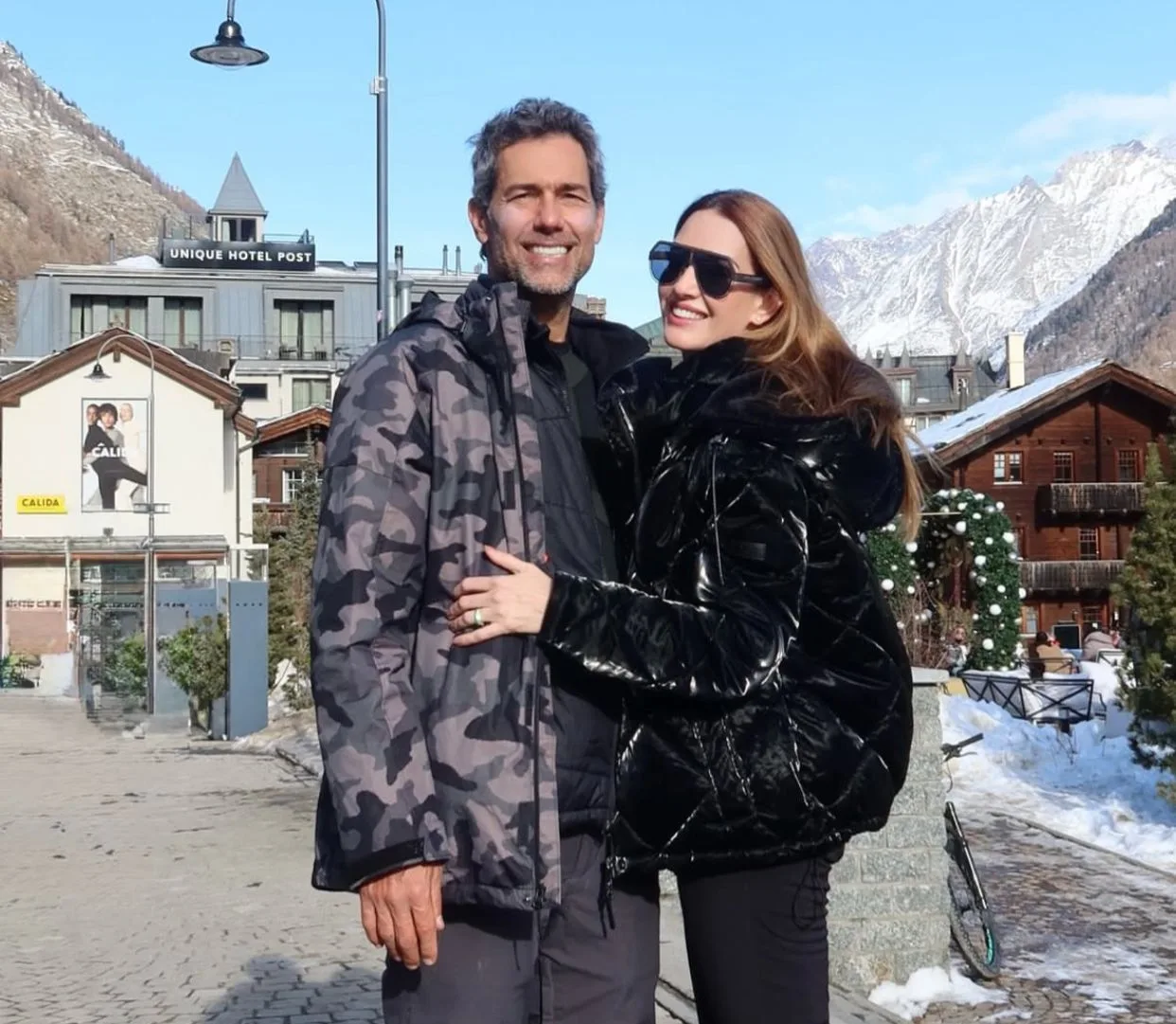 Germana e Victor Melo embarcam para a Suíça com a família