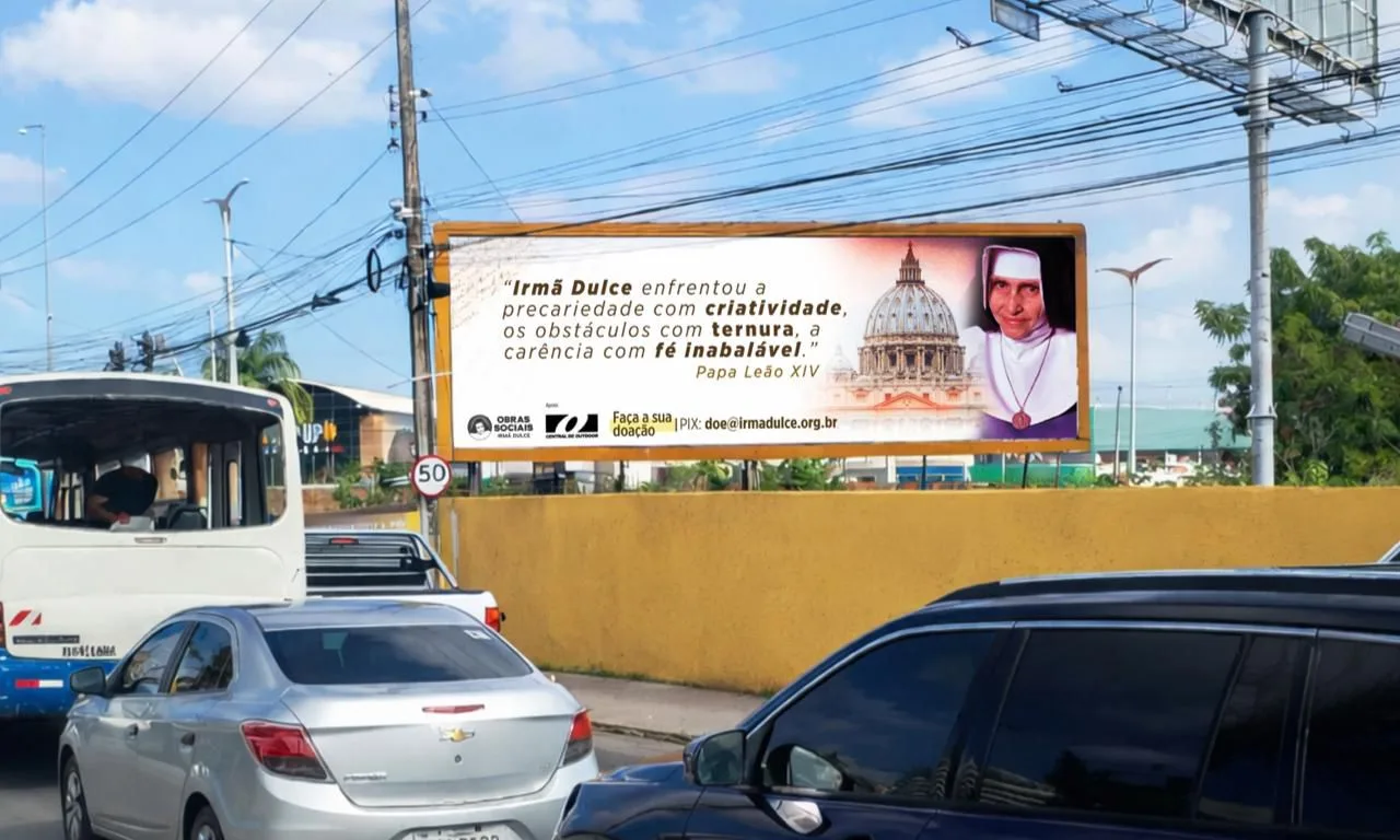 Mídia OOH ganha protagonismo em campanha social que amplia legado de Santa Dulce e mobiliza empresas