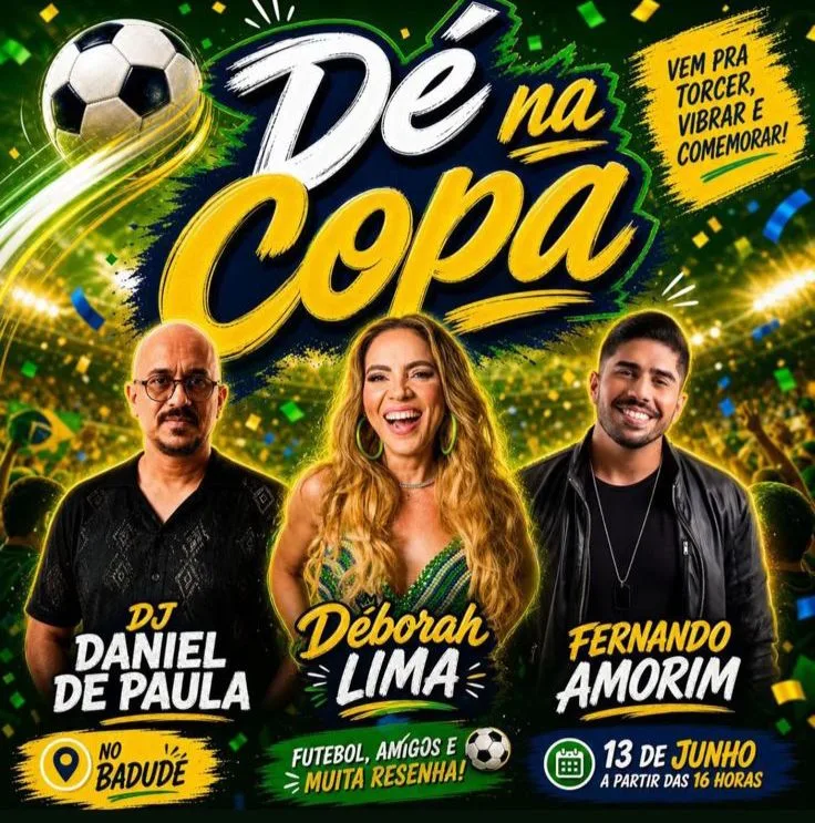 Badudé entra no clima da Copa do Mundo com o evento "Dé na Copa"