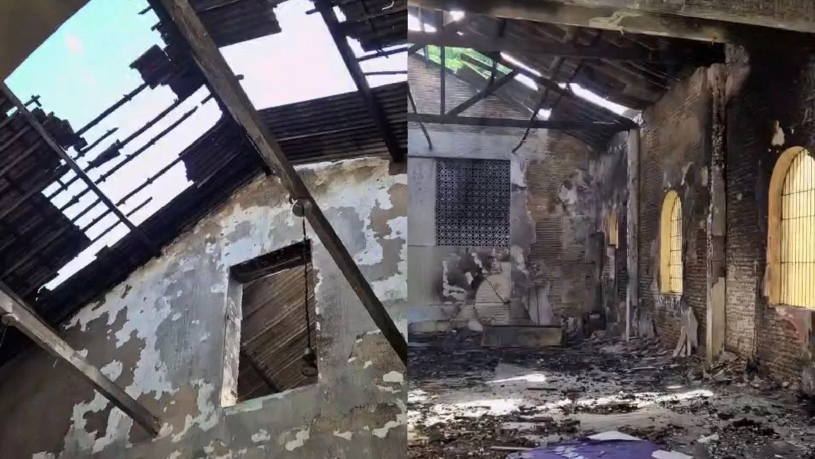 Incêndio atinge salão da Paróquia Bom Jesus dos Aflitos