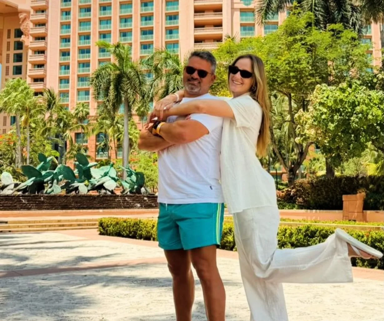 Larissa Benevides e Mário Queirós nos encantos das Bahamas
